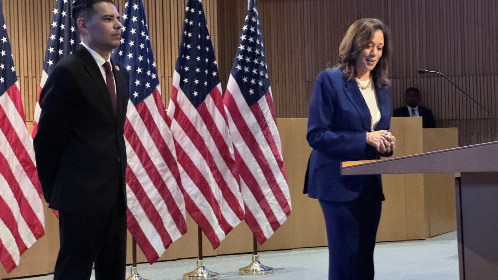 Robert Garcia sworn in by Kamala Harris as ranking member of the House Oversight Committee